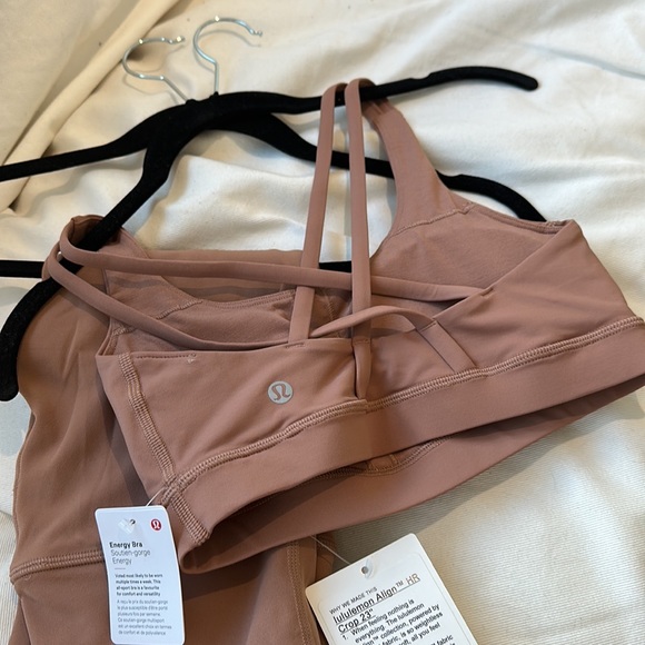 NWT Lululemon matching set - Lululemon align & energy bra in dusty clay - Picture 5 of 5
